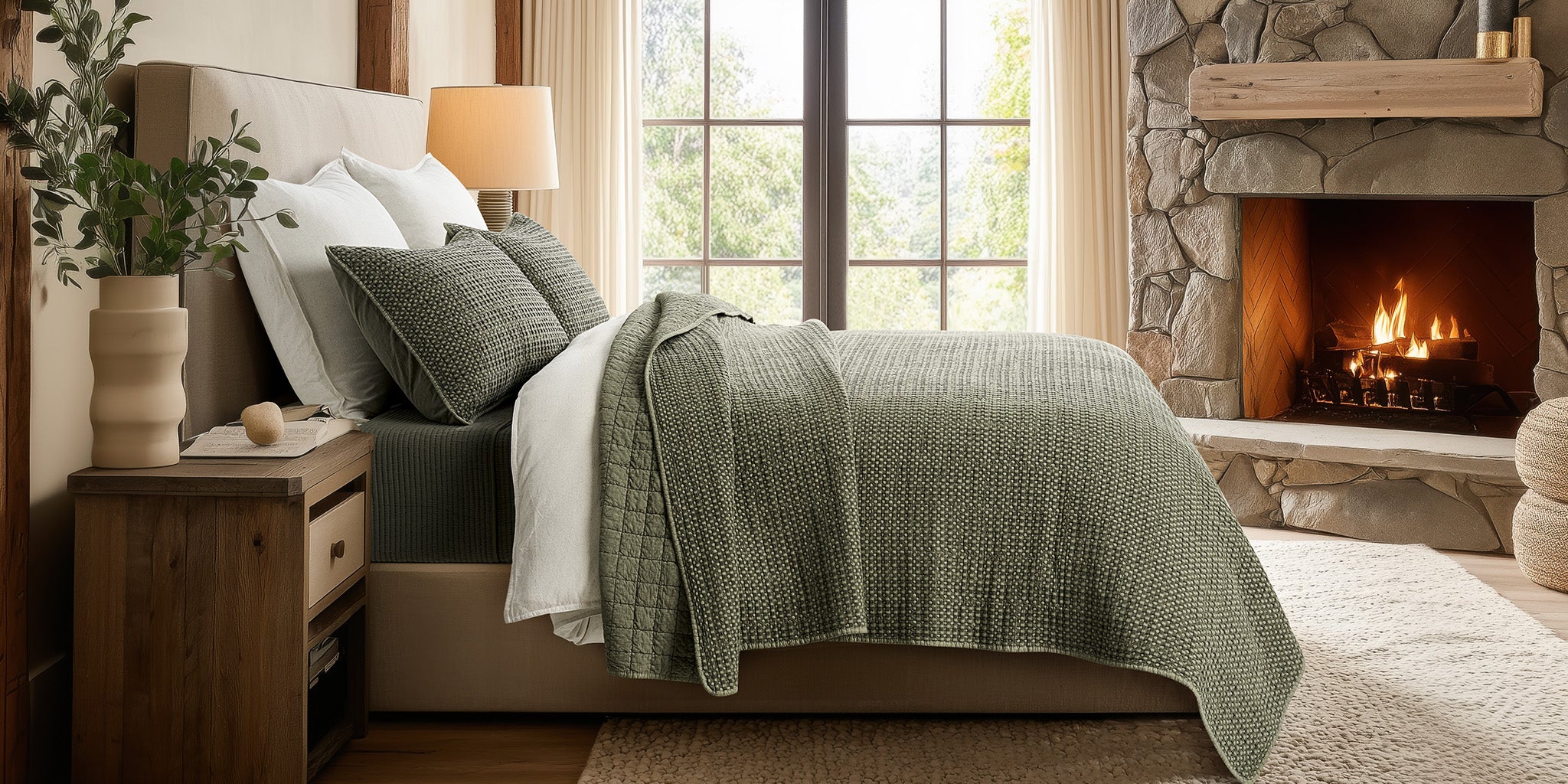 Cotton Waffle Quilt Set – Evergrace Home Inc