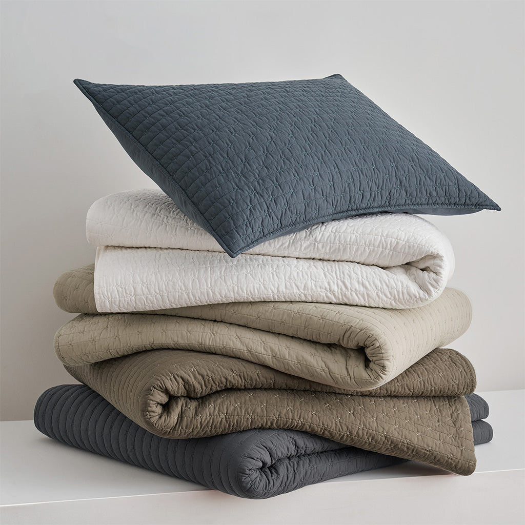 Cross Stitch Cotton Quilt Set – Evergrace Home Inc