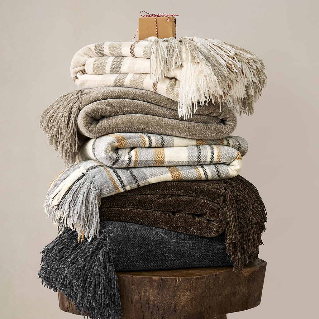 Plaid Luxe Chenille Throw Blanket – Evergrace Home Inc