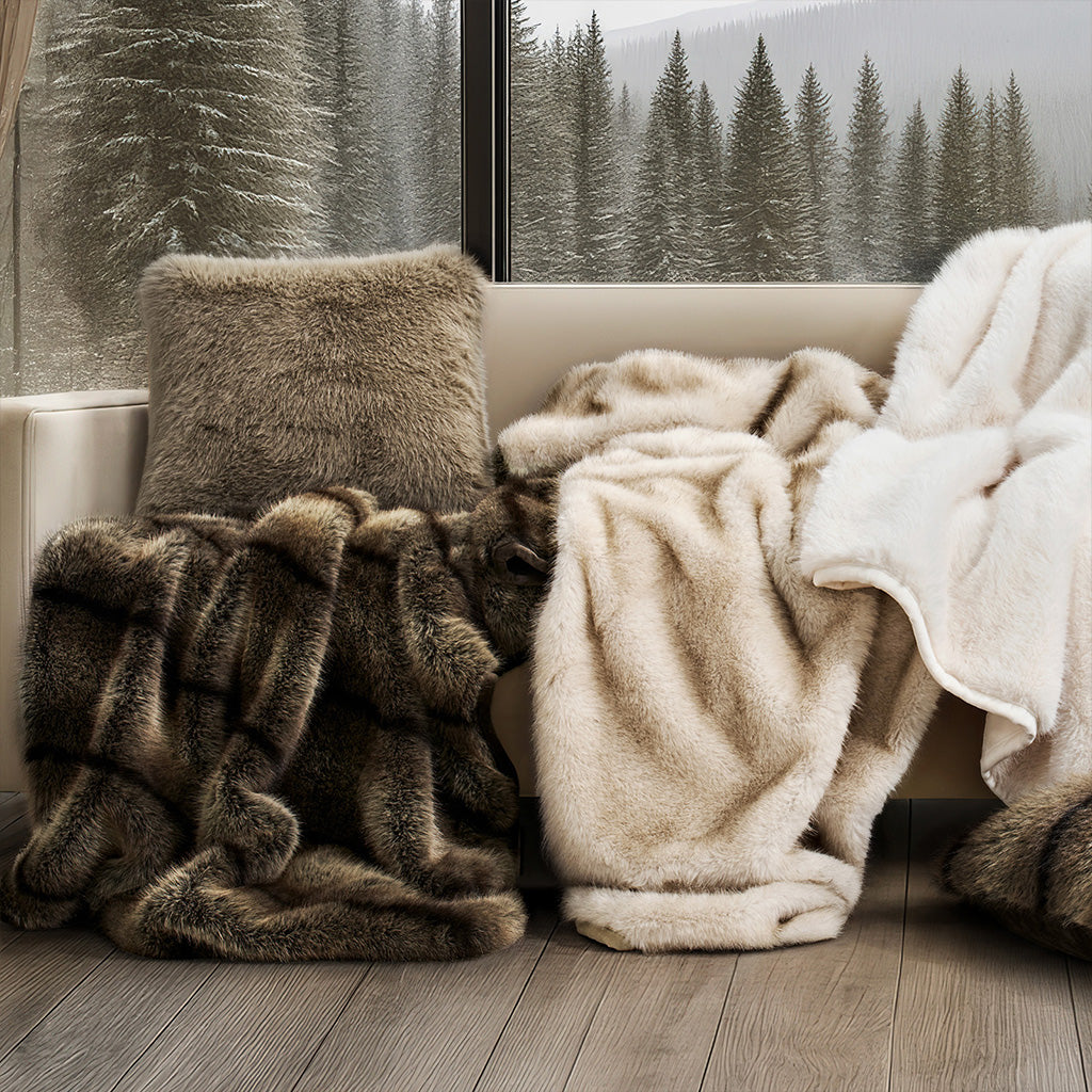 Aspen Luxe Faux Fur Throw Blanket – Evergrace Home Inc