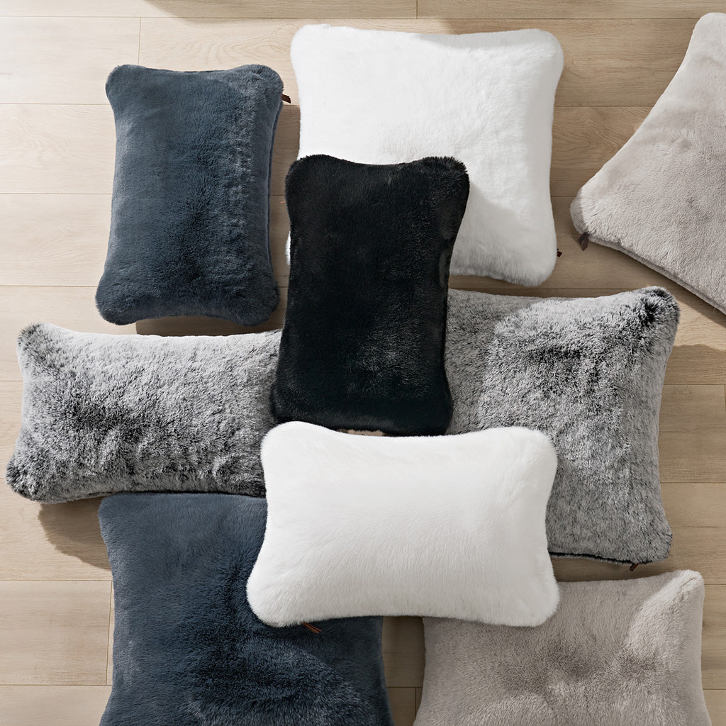 Luxe Chinchilla Faux Fur Throw Pillow Cover – Evergrace Home Inc