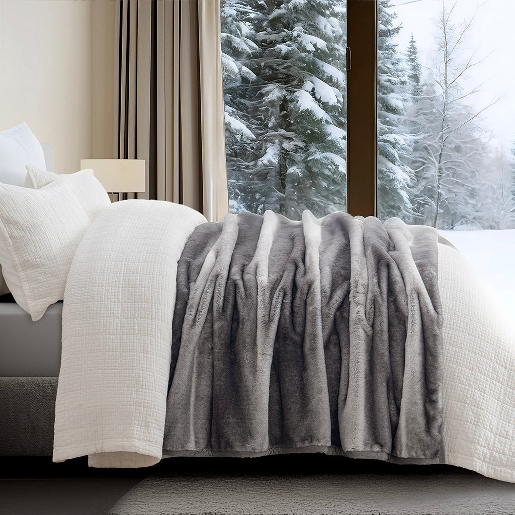 Luxe Mink Faux Fur Blanket – Evergrace Home Inc