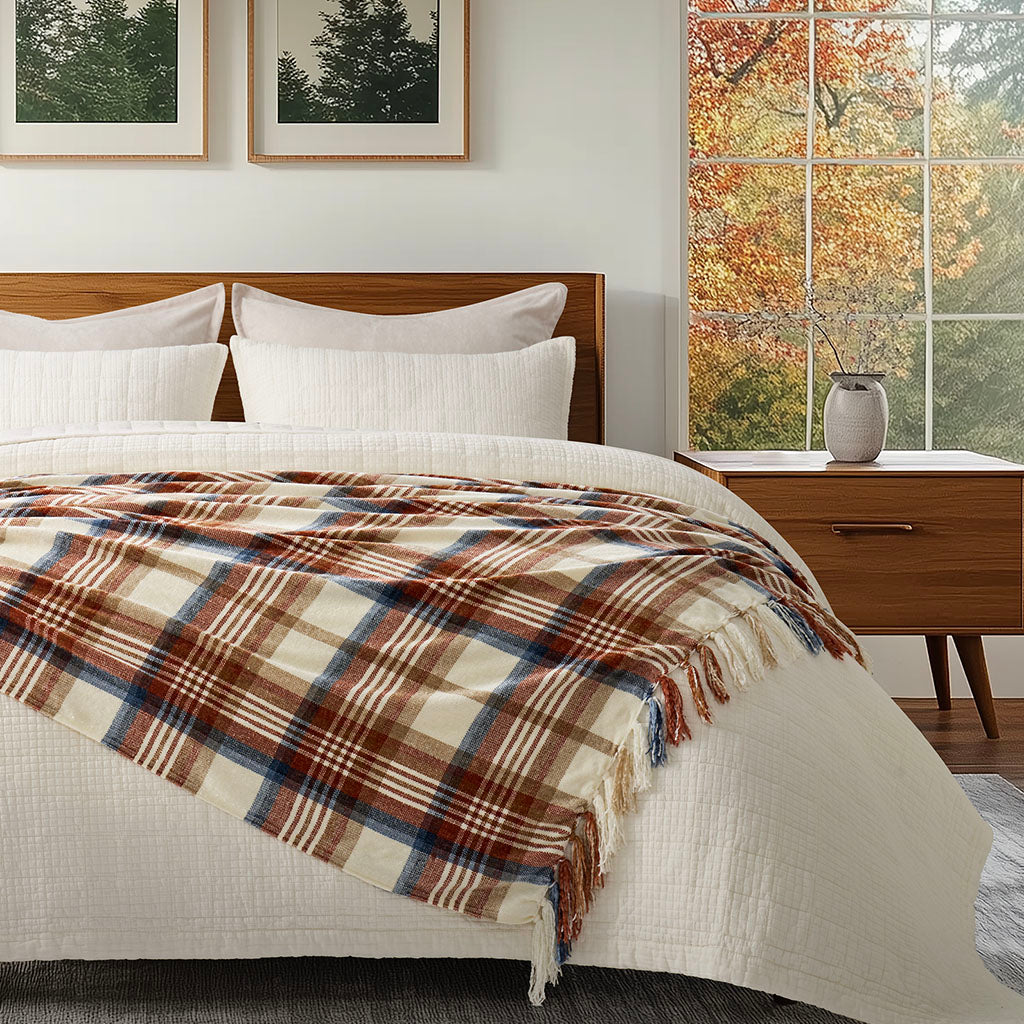 Plaid Luxe Chenille Throw Blanket – Evergrace Home Inc